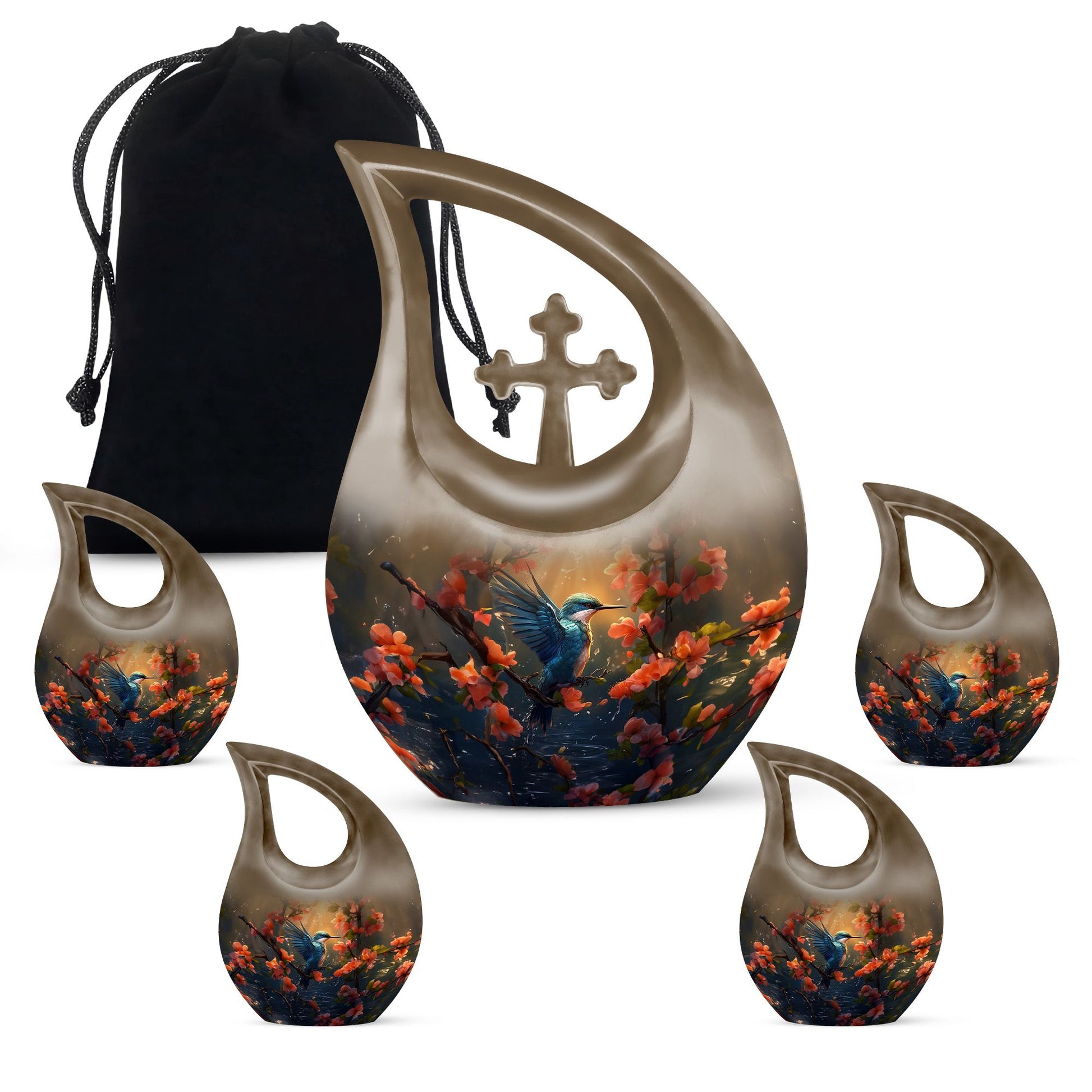 Medium size humming bird urn 