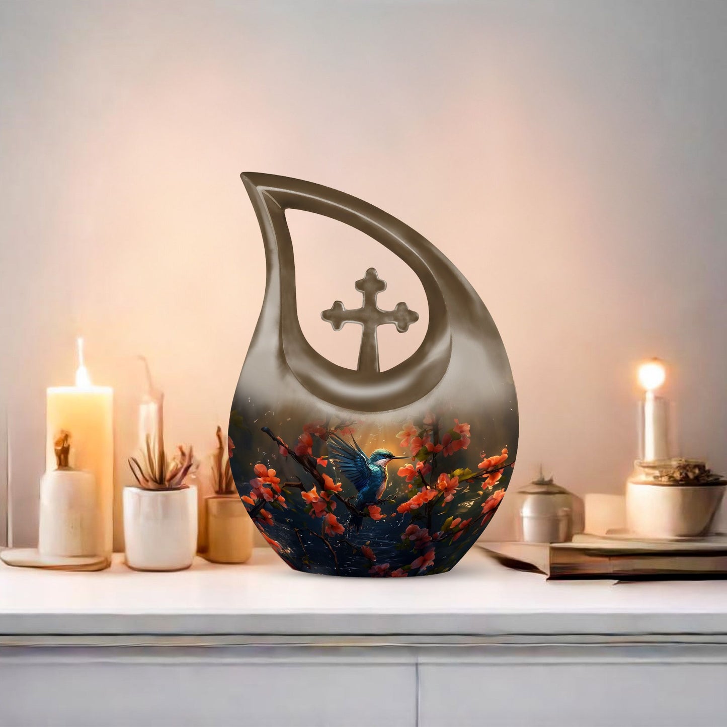 Medium size humming bird urn 