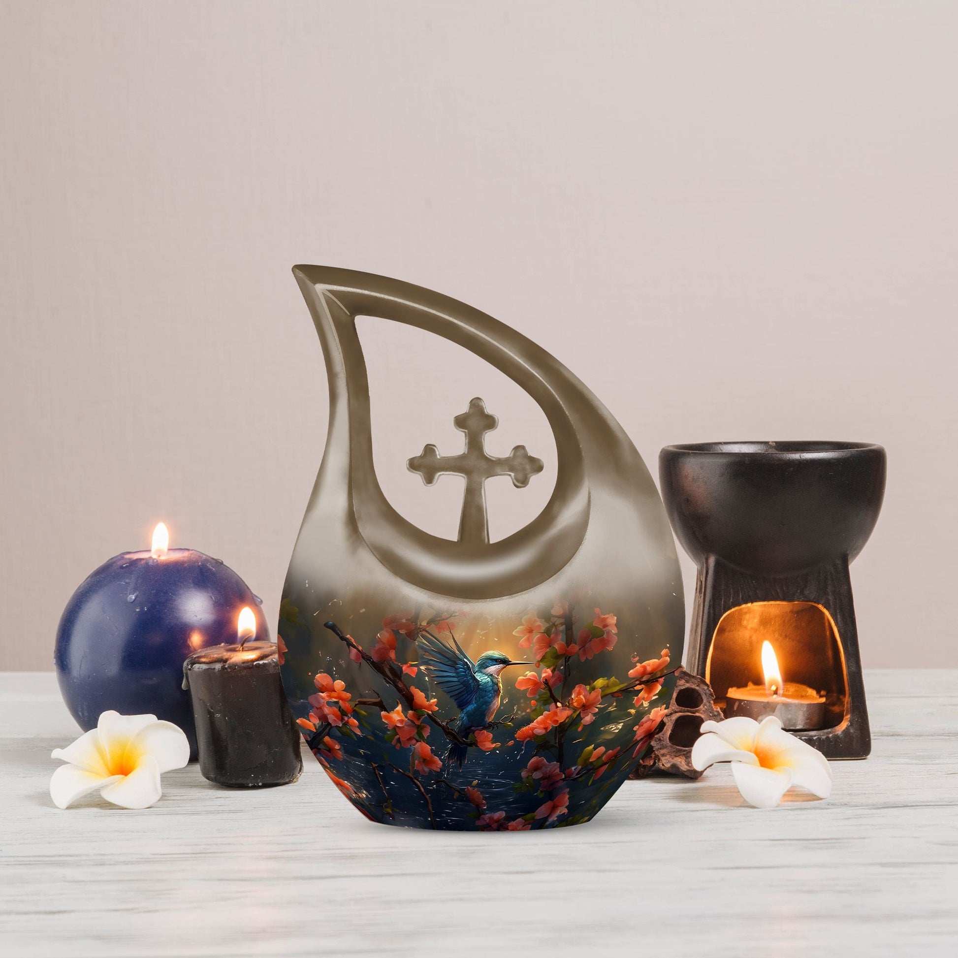 Medium size humming bird urn 