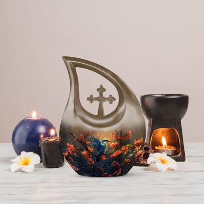 Medium size humming bird urn 