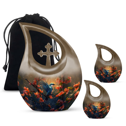 Medium size humming bird urn 