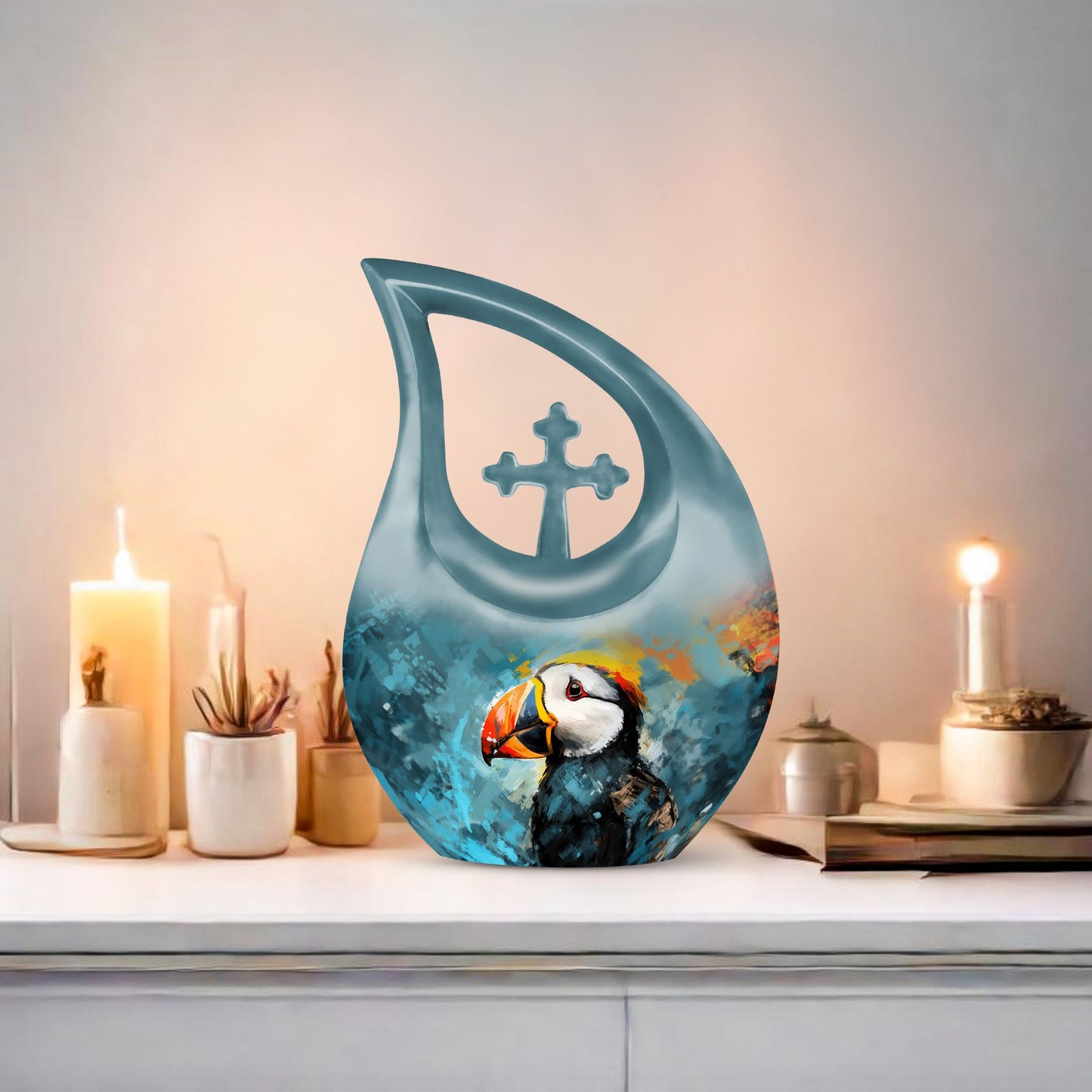 Puffin Bird Memorial Urn