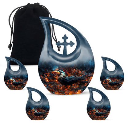 Extra large Puffin Bird-themed memorial urn 