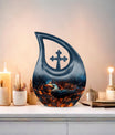 Extra large Puffin Bird-themed memorial urn 