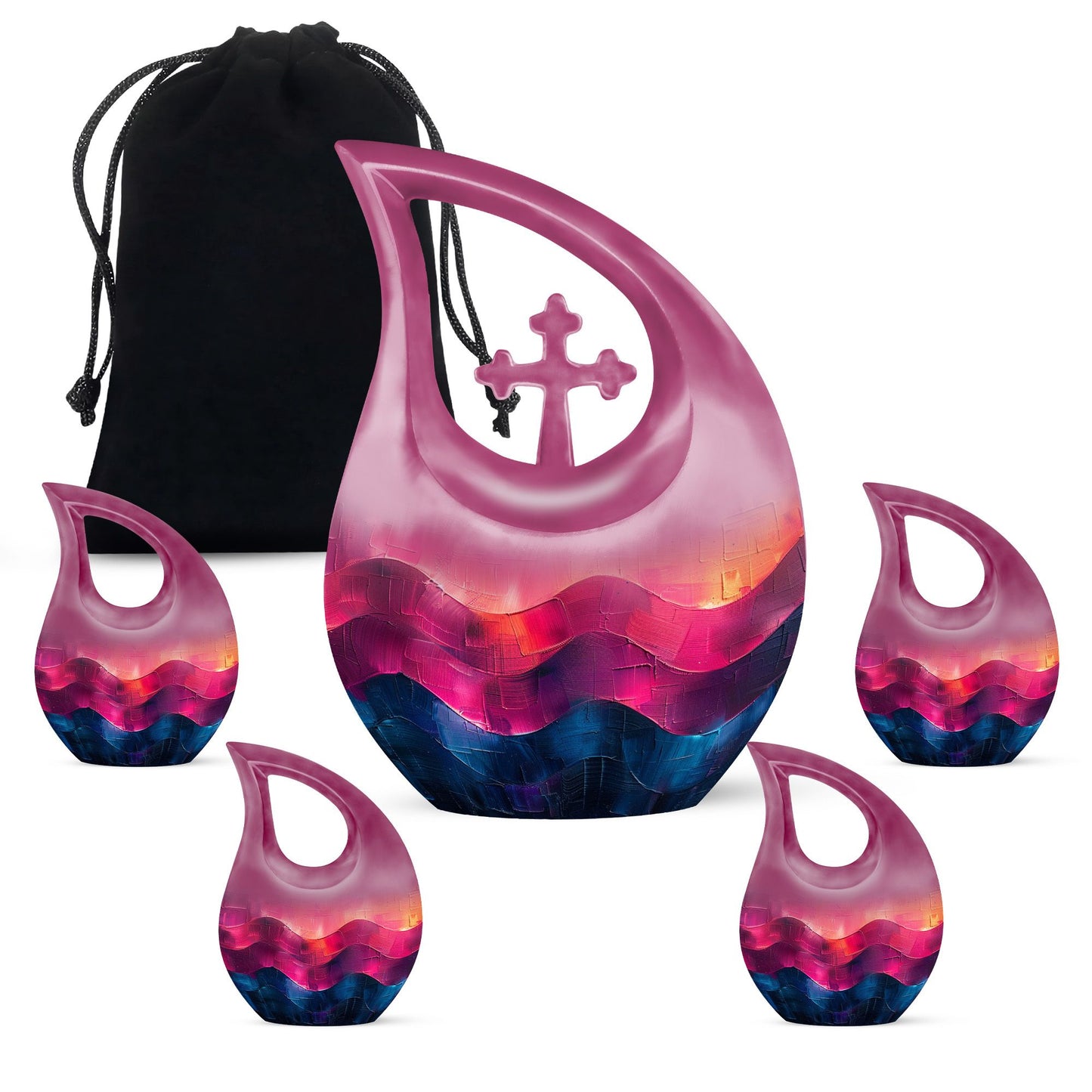 Personalized Artistic Cremation Urn for Adult Male - 10-inch, 200 cu in - Yatskia