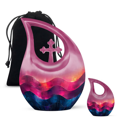 Personalized Artistic Cremation Urn for Adult Male - 10-inch, 200 cu in - Yatskia