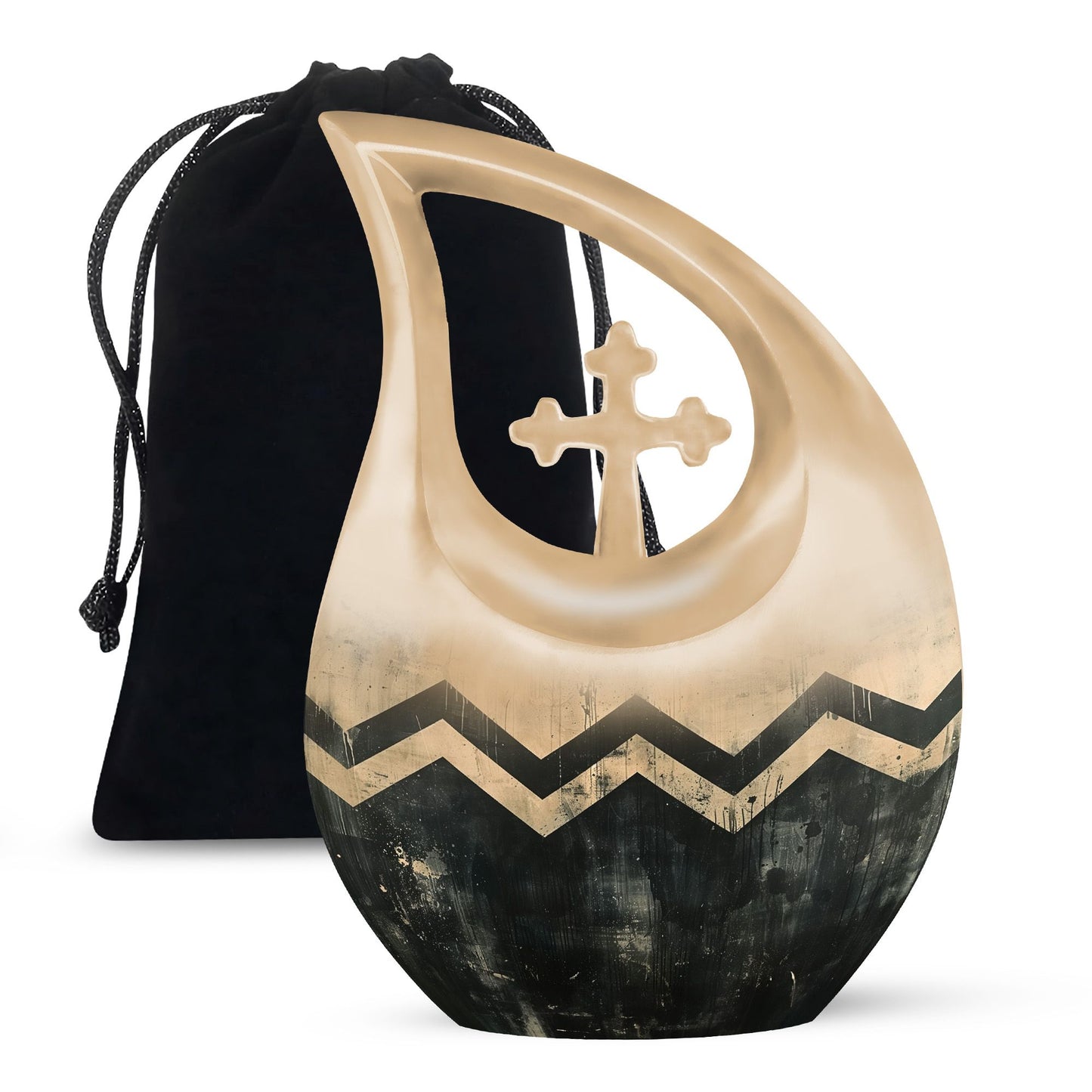 Personalized Artistic Cremation Urn for Human Ashes - 10-inch, 200 cu in - Yatskia