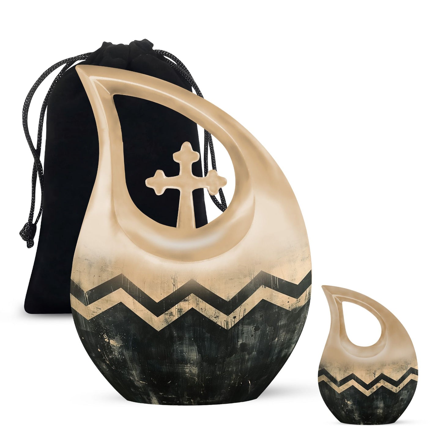 Personalized Artistic Cremation Urn for Human Ashes - 10-inch, 200 cu in - Yatskia