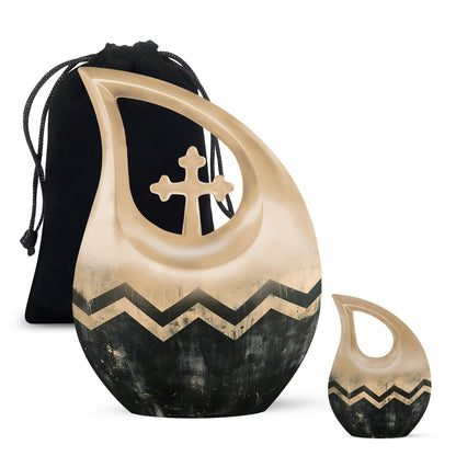 Personalized Artistic Cremation Urn for Human Ashes - 10-inch, 200 cu in - Yatskia