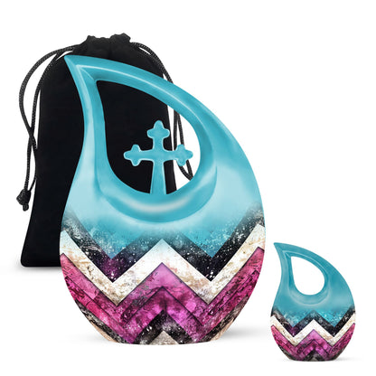 10-inch, patterned funeral urn