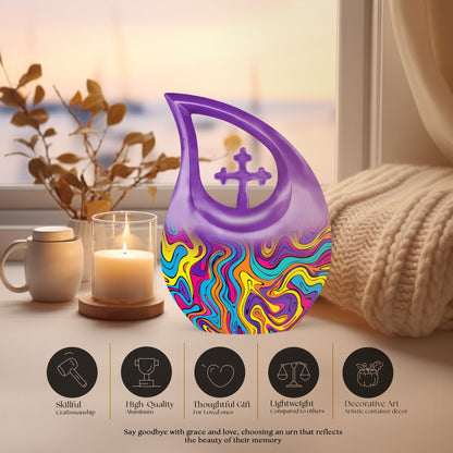 Cross Drop Pattern Urn