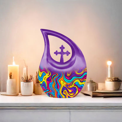 Cross Drop Pattern Urn