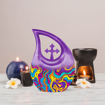 Cross Drop Pattern Urn
