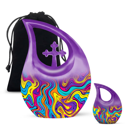 Cross Drop Pattern Urn