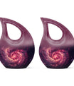 Galaxy Funeral Urn For Dad And Mom - Red Funeral Urn For Ashes