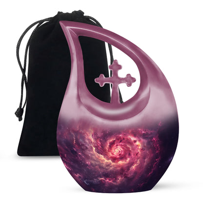 Personalized Galaxy Cremation Urn for Dad - 10-inch, 200 cu in - Yatskia