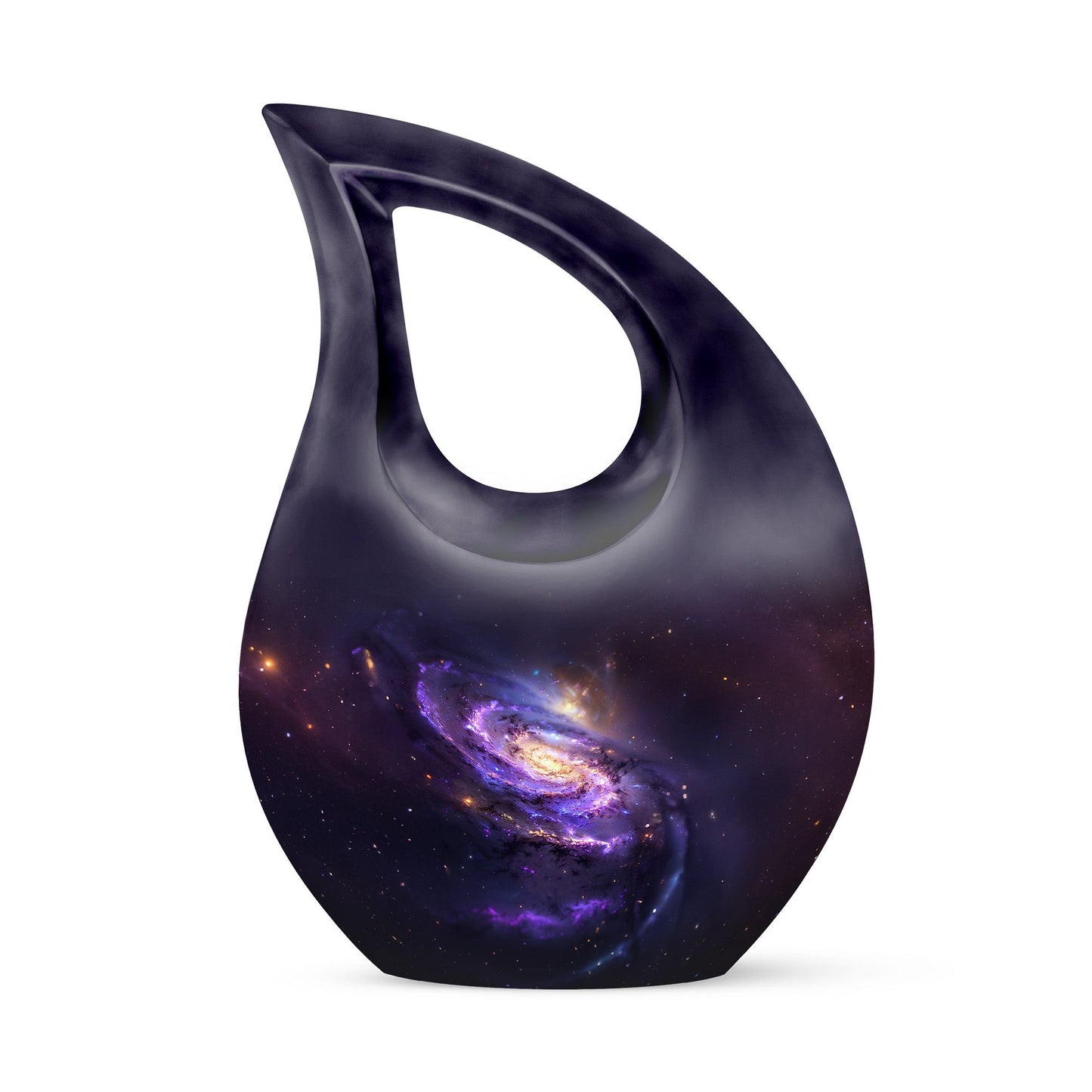 Purple Personalized Galaxy Memorial Urn for Human Ashes - 10-inch, 200 cu in - Yatskia