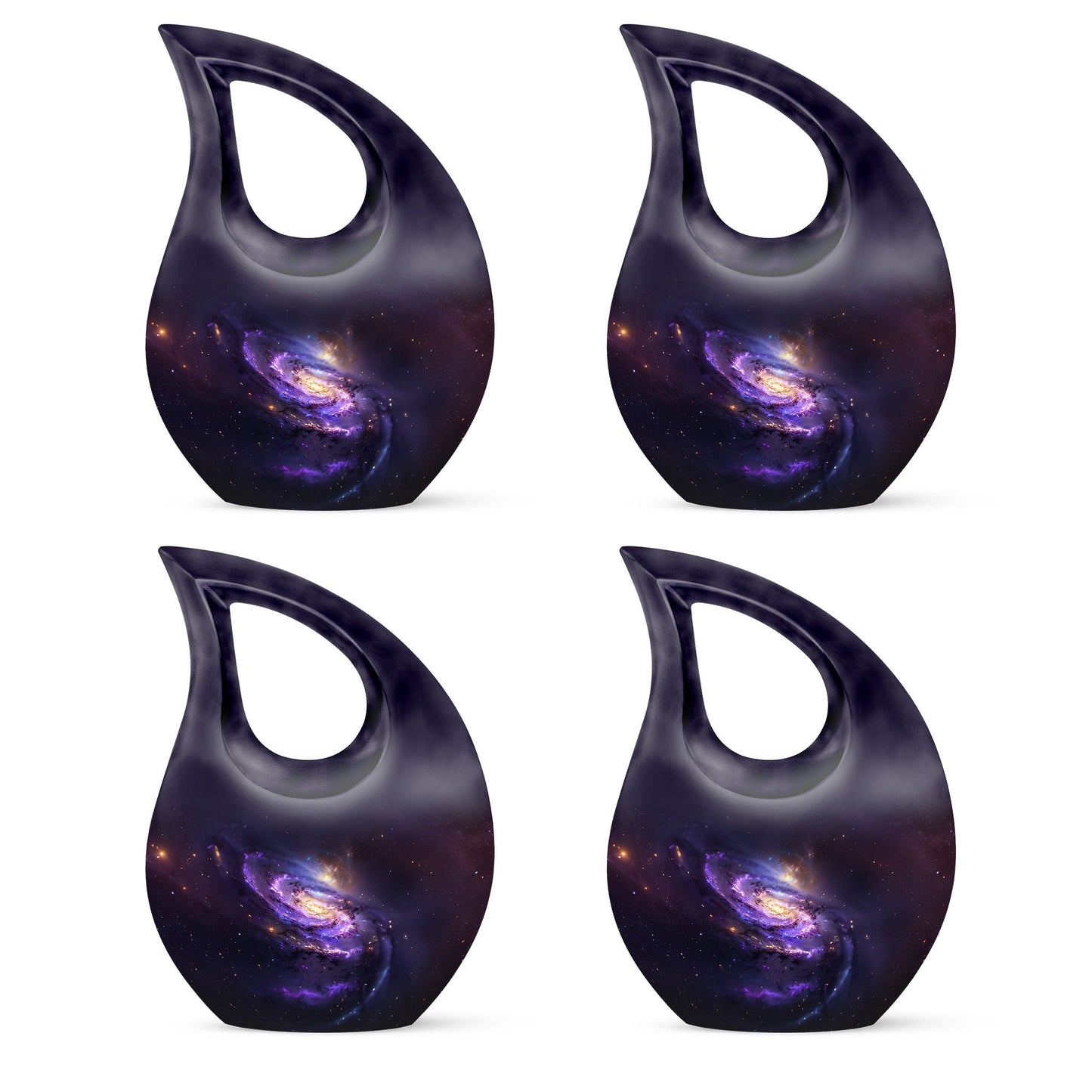 Purple Personalized Galaxy Memorial Urn for Human Ashes - 10-inch, 200 cu in - Yatskia