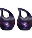 Purple Galaxy Memorial Urn For Funeral - Vast Galaxy Urn For Ashes