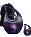 Purple Galaxy Memorial Urn For Funeral - Vast Galaxy Urn For Ashes