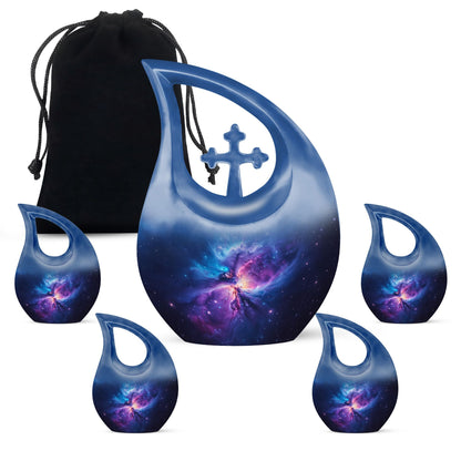 Personalized Galaxy Cremation Urn for Human Ashes - 10-inch, 200 cu in - Yatskia
