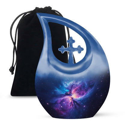 Personalized Galaxy Cremation Urn for Human Ashes - 10-inch, 200 cu in - Yatskia
