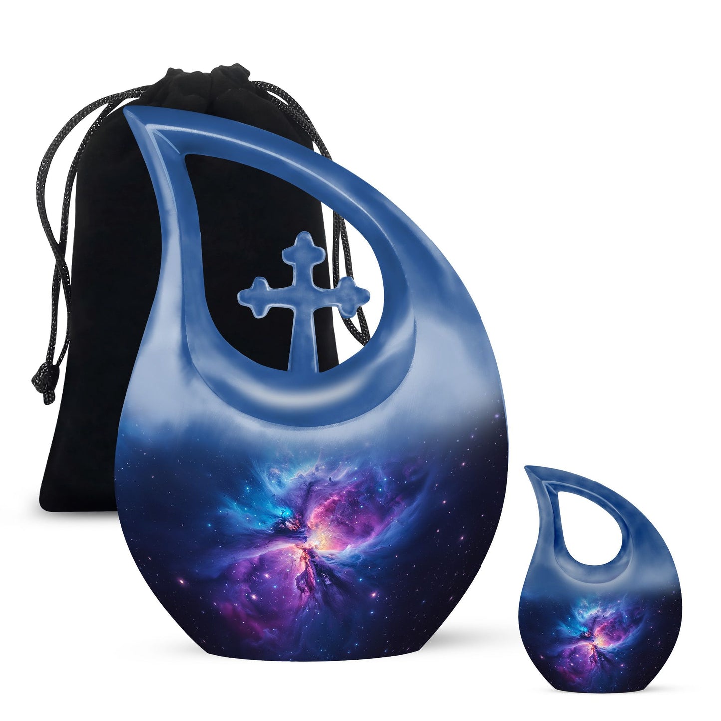 Personalized Galaxy Cremation Urn for Human Ashes - 10-inch, 200 cu in - Yatskia