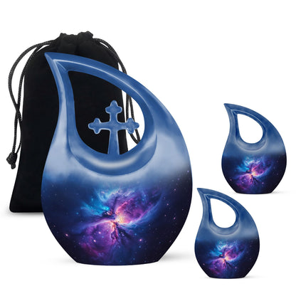 Personalized Galaxy Cremation Urn for Human Ashes - 10-inch, 200 cu in - Yatskia