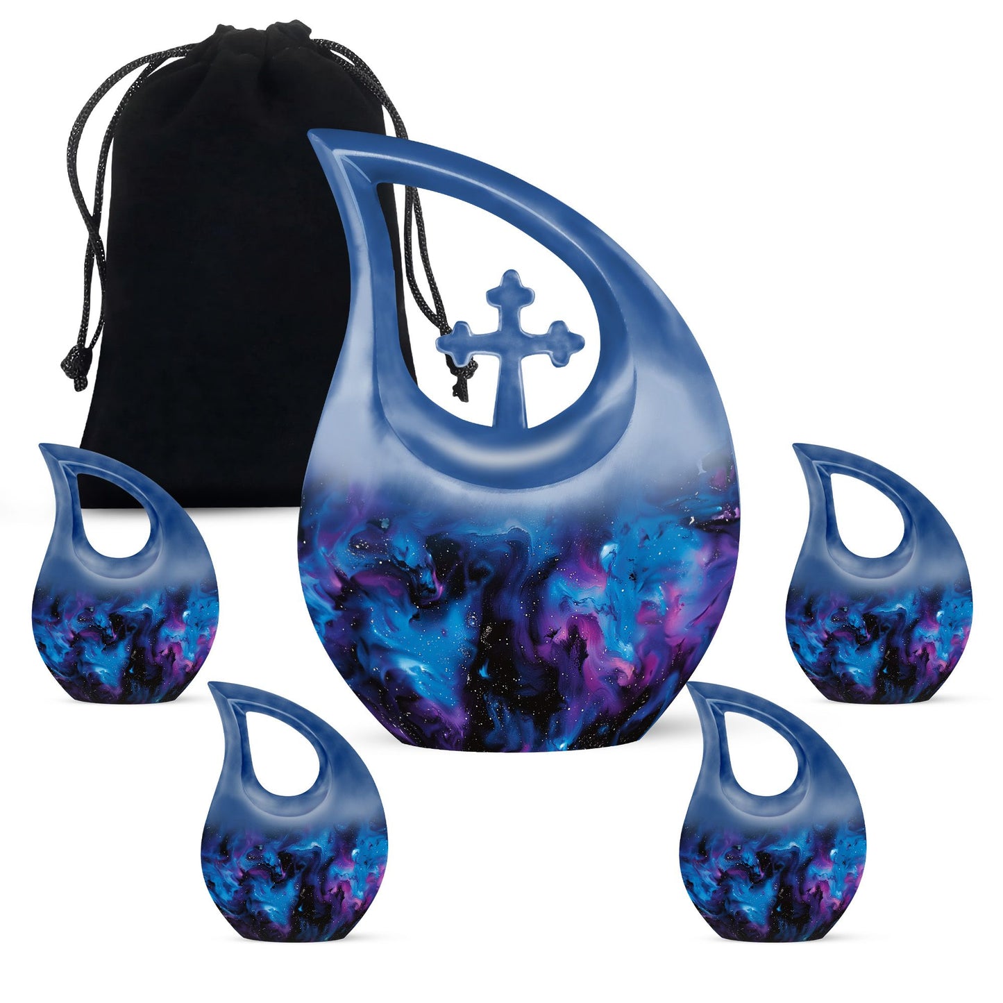 Personalized Galaxy Cremation Urn for Mom - 10-inch, 200 cu in - Yatskia