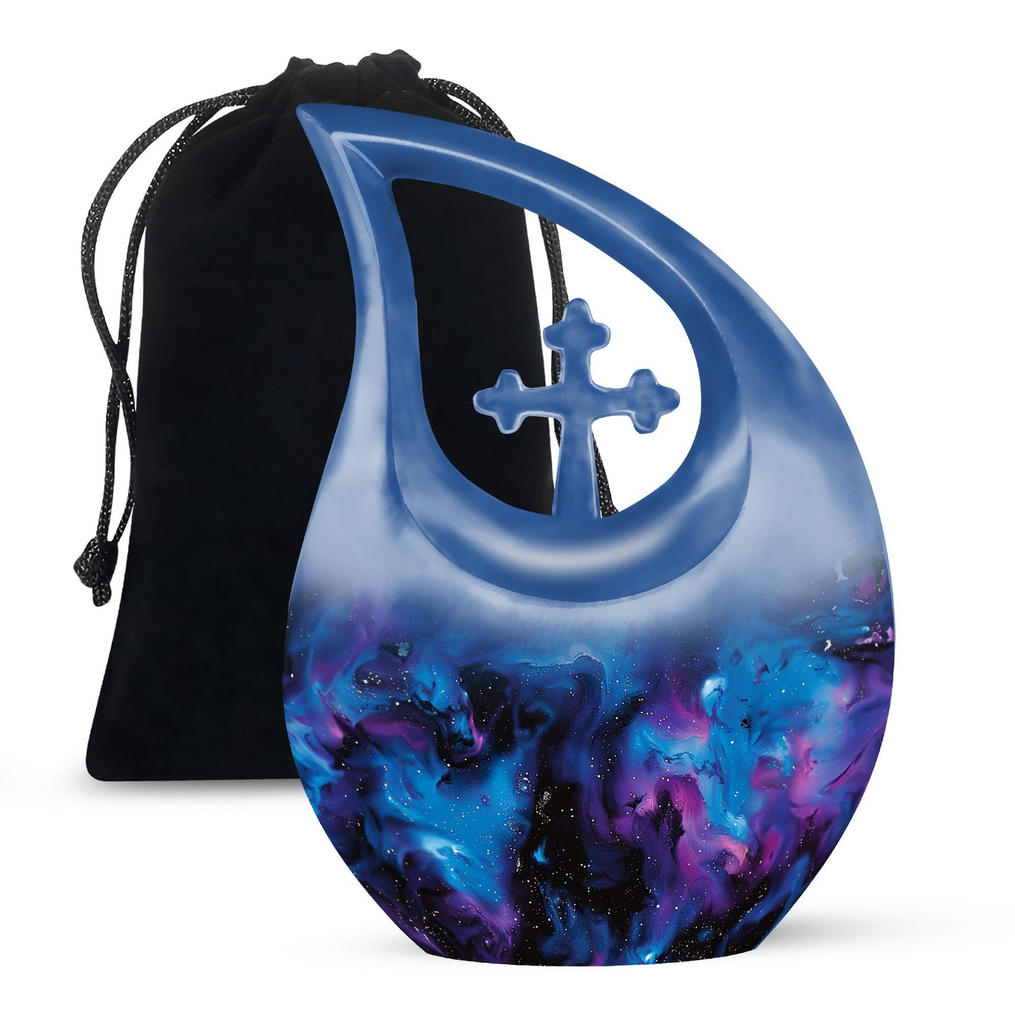 Personalized Galaxy Cremation Urn for Mom - 10-inch, 200 cu in - Yatskia