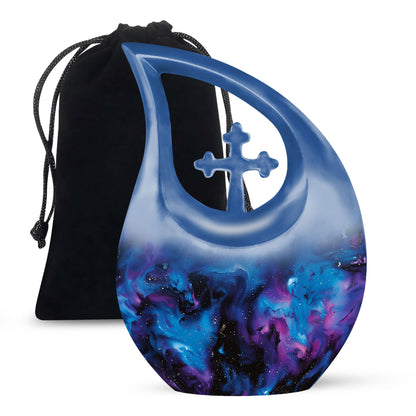 Personalized Galaxy Cremation Urn for Mom - 10-inch, 200 cu in - Yatskia
