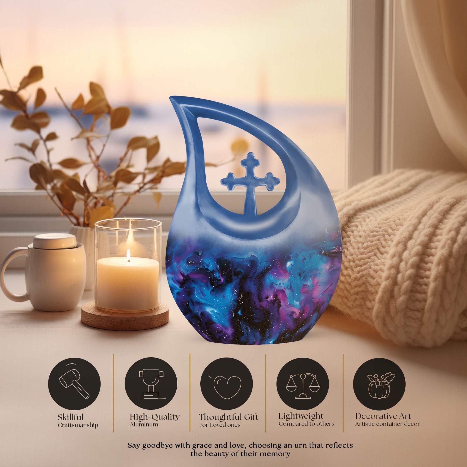 Galaxy-themed Urn for ashes