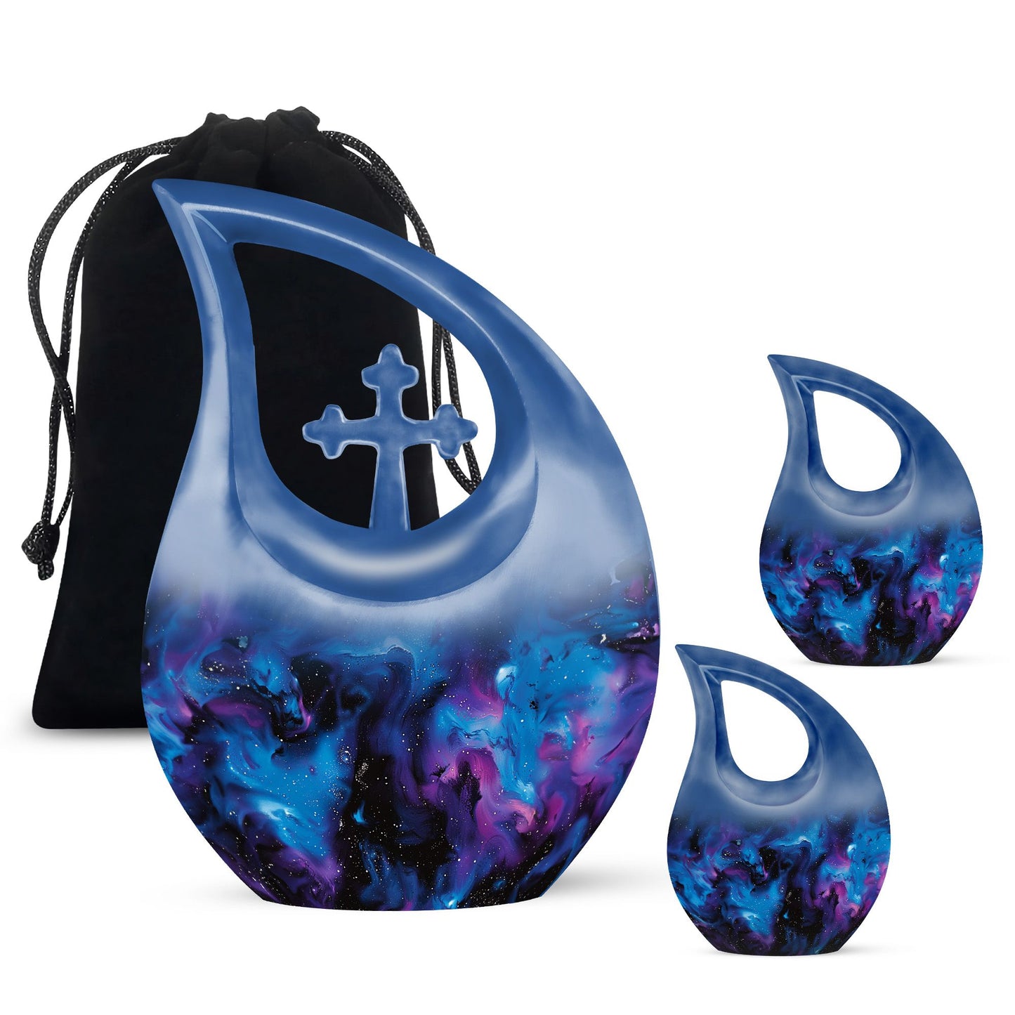 Personalized Galaxy Cremation Urn for Mom - 10-inch, 200 cu in - Yatskia