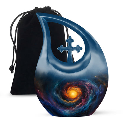 Personalized Galaxy Memorial Urn for Mom - 10-inch, 200 cu in - Yatskia