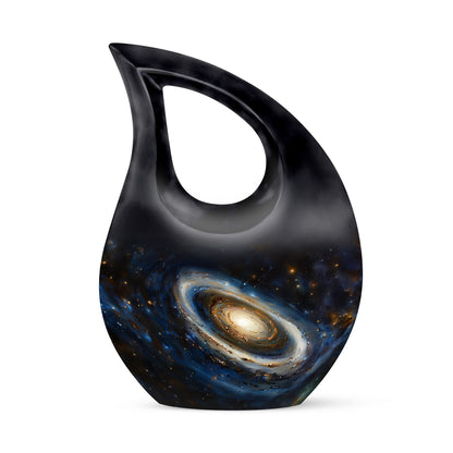 Personalized Galaxy Cremation Urn for Adult Male - 10-inch, 200 cu in - Yatskia