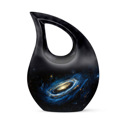 Personalized Galaxy Memorial Urn for Human Ashes - 10-inch, 200 cu in - Yatskia