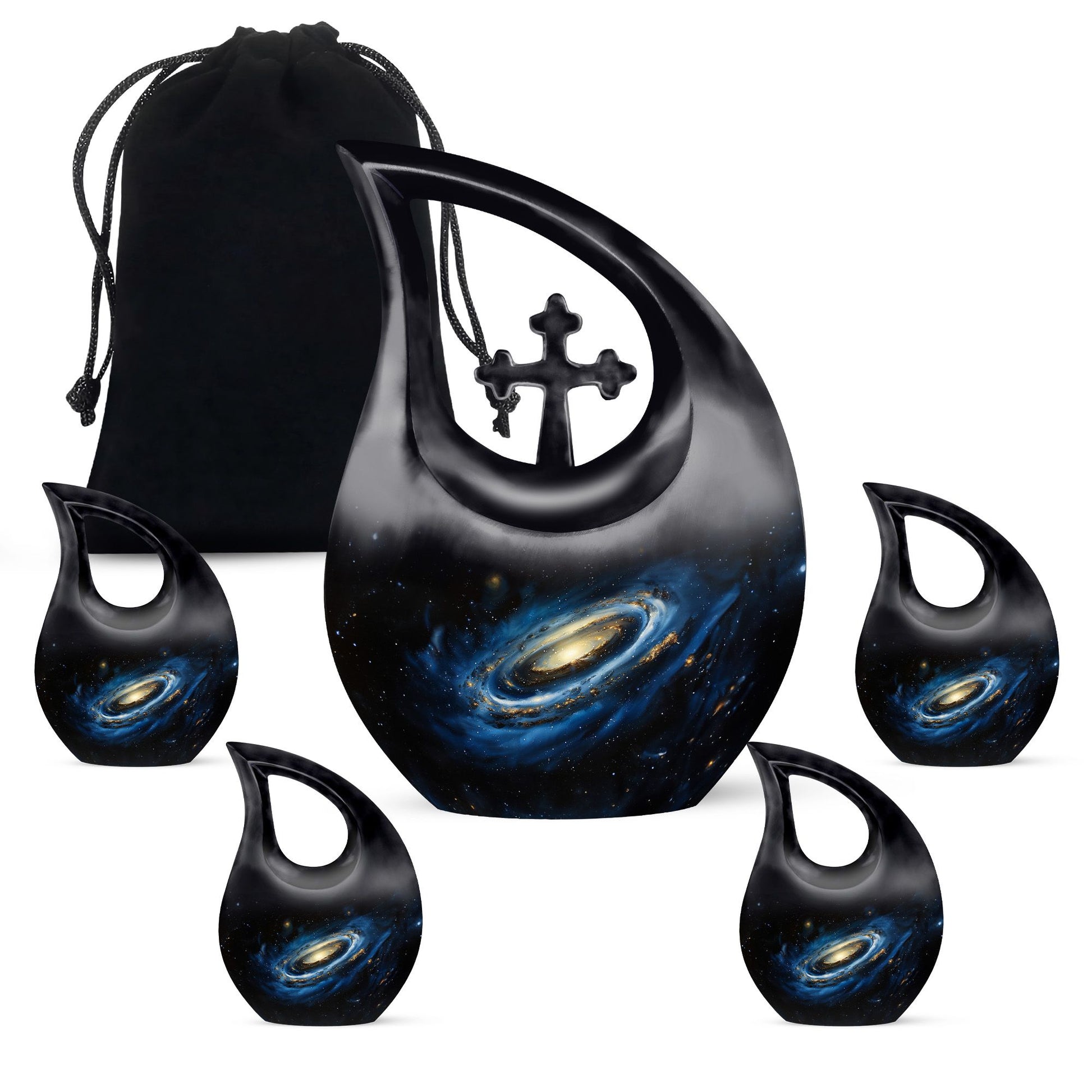 Milky Way Galaxy Funeral Urns For Ashes - Outer Space Memorial Urn