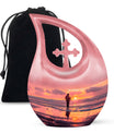 Ocean Fishing Cremation Urns For Ashes - Pink Memorial Urn For Father