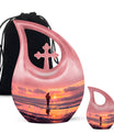 Ocean Fishing Cremation Urns For Ashes - Pink Memorial Urn For Father