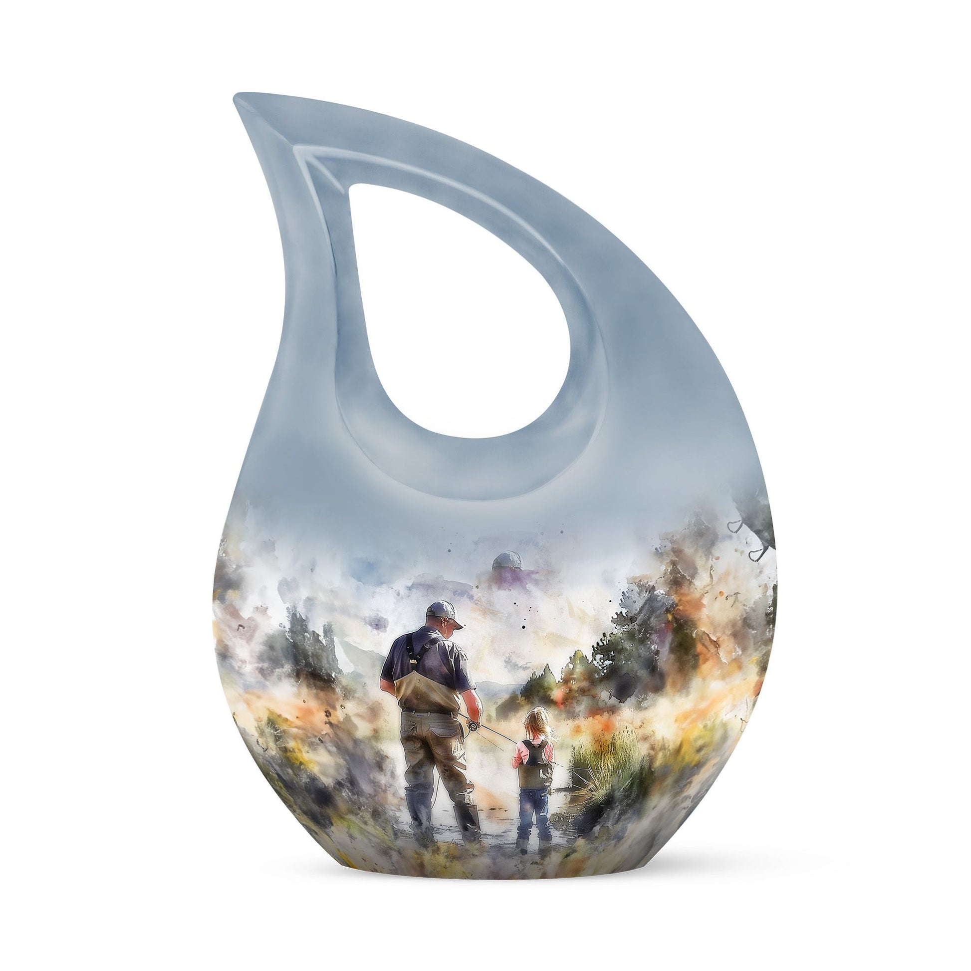 10 Inch Fishing Cremation Urn