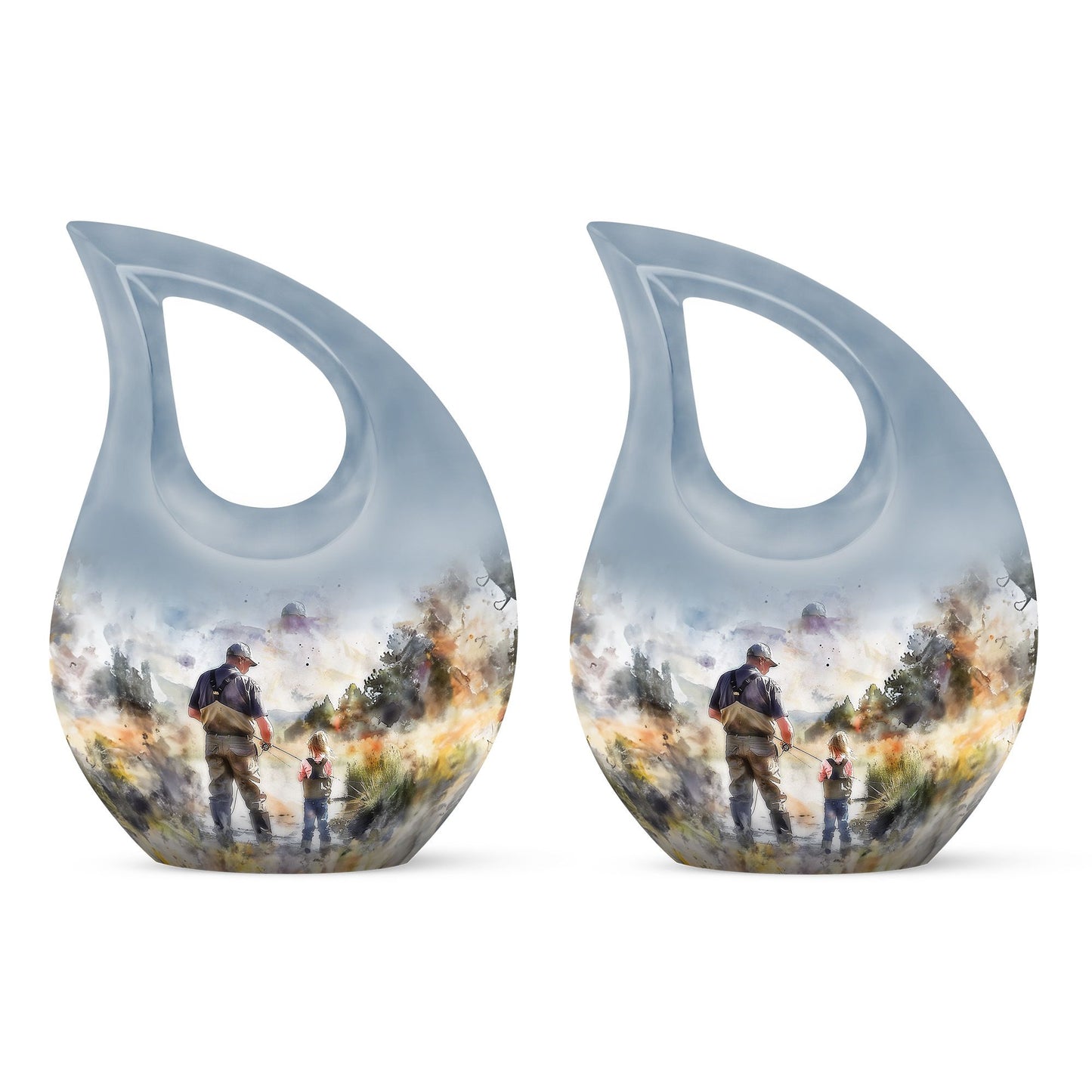 10 Inch Fishing Cremation Urn