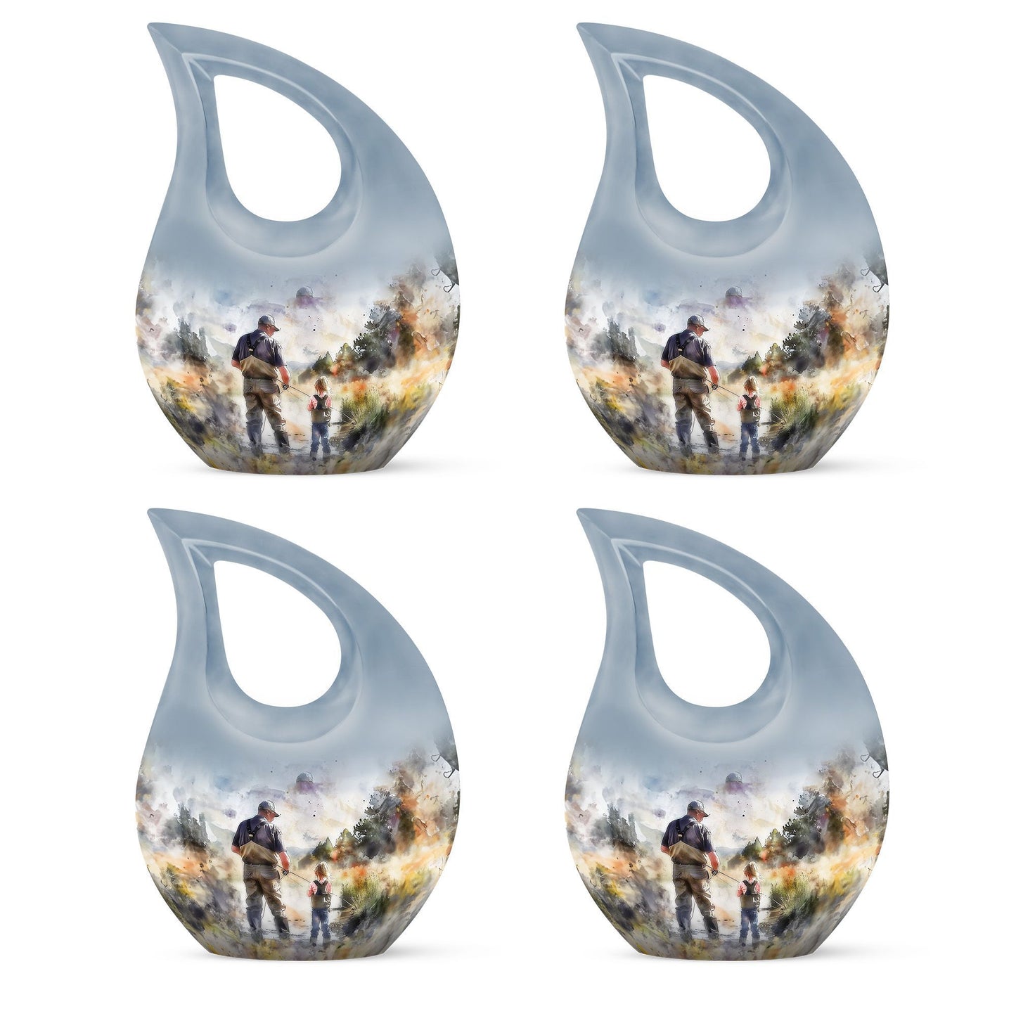 10 Inch Fishing Cremation Urn