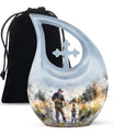 Artistic Fishing Cremation Ashes Urns - Father & Daughter Memorial Urn