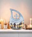 10 Inch Fishing Cremation Urn