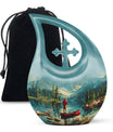 Fishing Boat Memorial Urn For Ashes - Artistic Cremation Urn For Funeral
