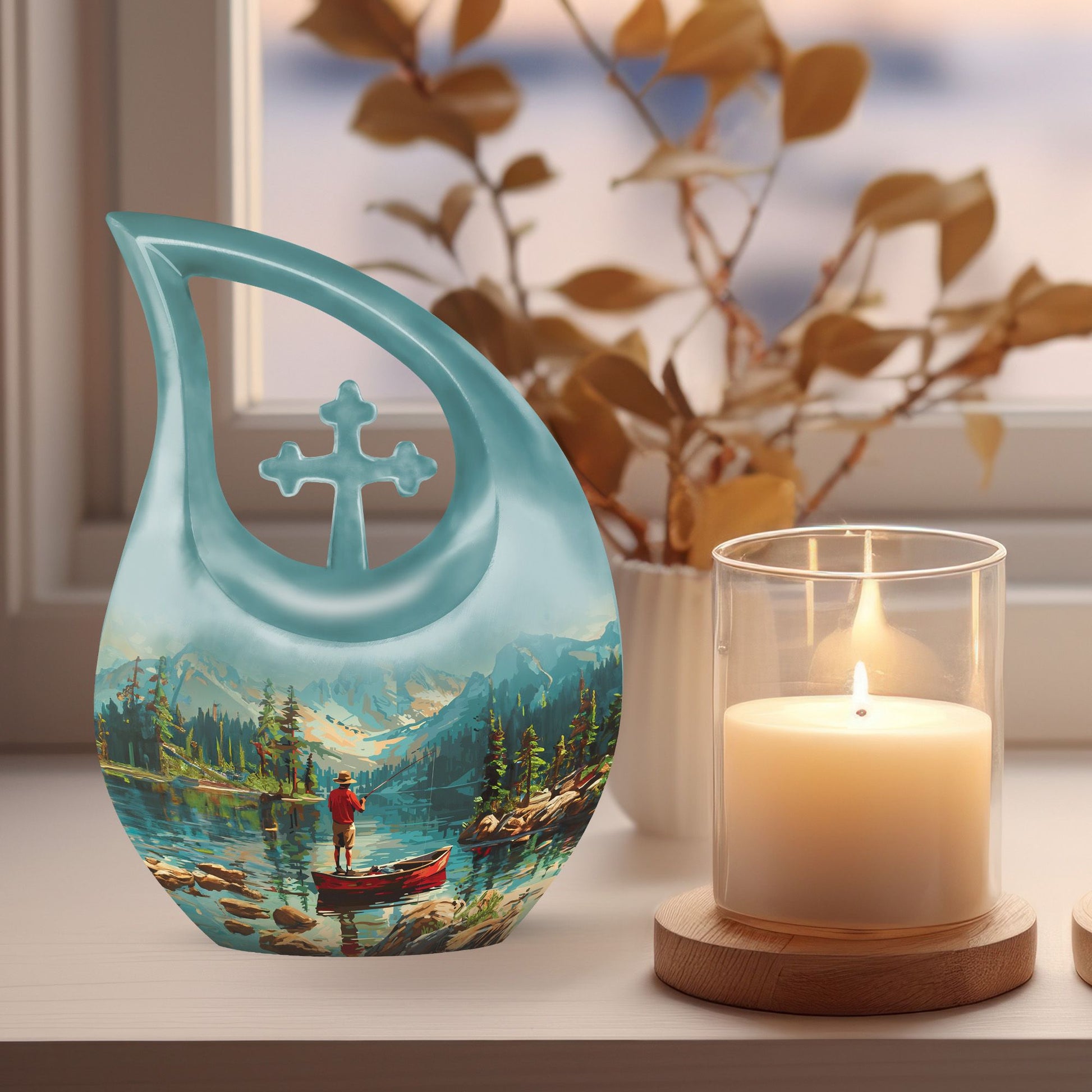 Fishing Themed Cremation Urn