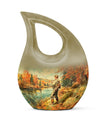 Artistic Fishing Memorial Urns Cremation Ashes - Large Urn For Mom & Dad