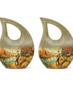 Artistic Fishing Memorial Urns Cremation Ashes - Large Urn For Mom & Dad