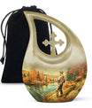 Artistic Fishing Memorial Urns Cremation Ashes - Large Urn For Mom & Dad