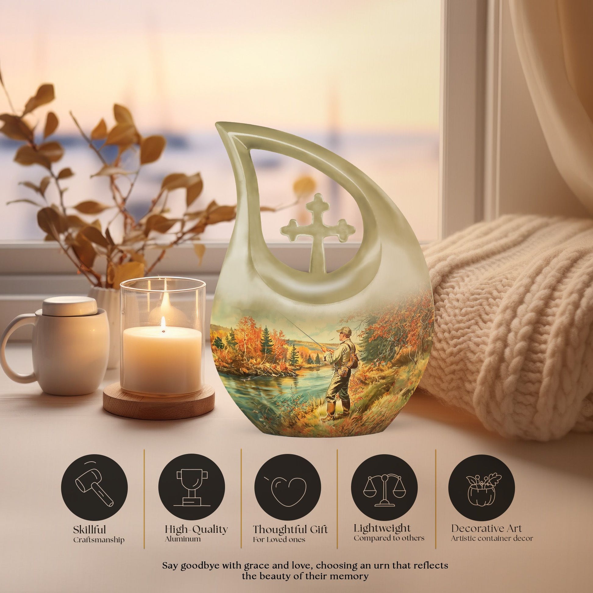 Fishing Urn for Human Ashes